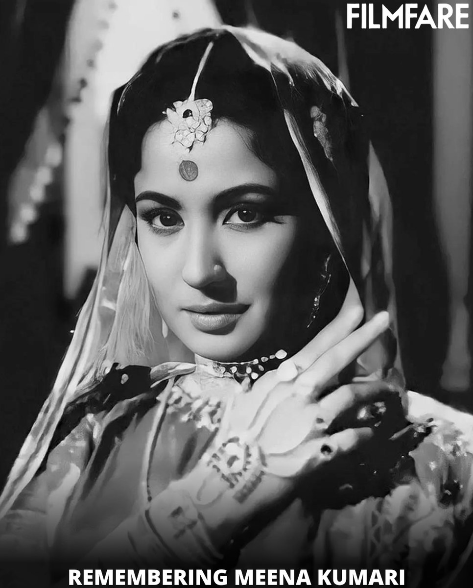 filmfare's tweet photo. The legendary #MeenaKumari was known as the Tragedy Queen of Bollywood. This tag came to describe her life on and off the screen through her career spanning decades. Her filmography includes #Pakeezah, #SahibBibiAurGhulam &amp; more. Here's remembering her on her birth anniversary. https://t.co/XD7PSJyNhX