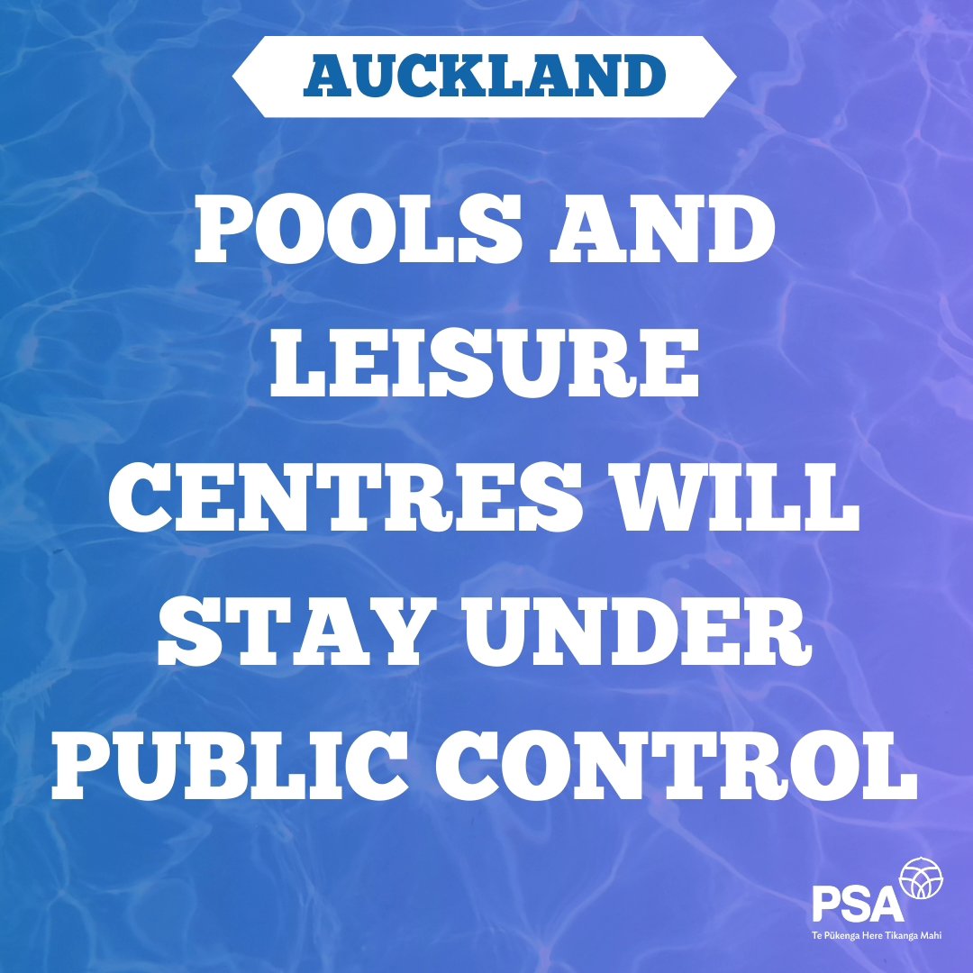 Workers in Auckland Council’s pools and leisure centres are celebrating their successful campaign against privatising management of pools and leisure centres. 
Read the full media release: psa.org.nz/our-voice/work…