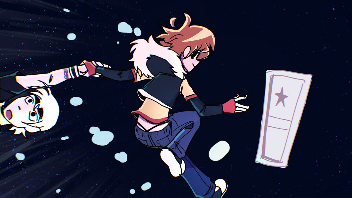 dissapeareddog's tweet photo. Redraw of that one scene as Pingram #pingram #ScottPilgrim https://t.co/NEkSGxkR5E