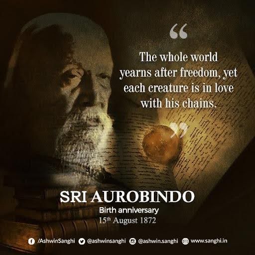 ashwinsanghi's tweet photo. Honouring Sri Aurobindo today—his wisdom as a philosopher, yogi, and nationalist inspires us even today.
#SriAurobindo #Yogi #IndianPhilosopher #IntegralYoga #Yoga https://t.co/zr86t05rp7