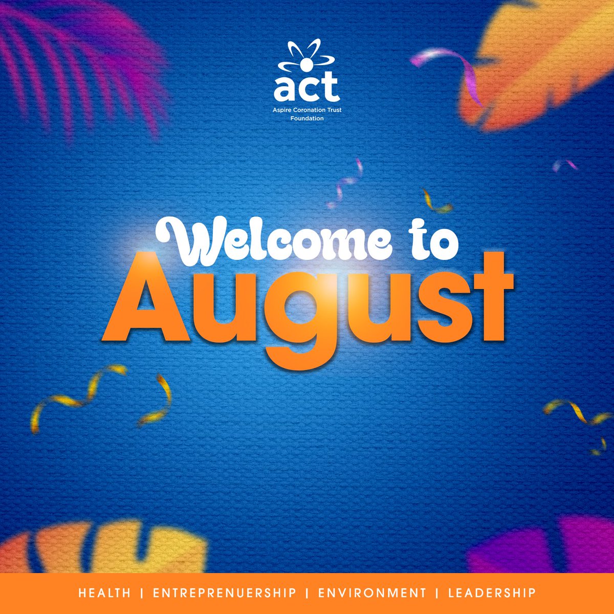 Welcome to a fresh start! 

Let us embrace this new month with hope, joy, and a renewed commitment to making meaningful change.

Happy New Month 🎉

#ACTFoundation #NewBeginnings #August #HappyNewMonth #Impact