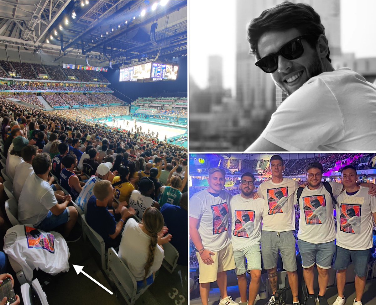 parallelecinico's tweet image. Usa-Sudal del Sud, ieri sera.
23.370 posti a sedere.
23.369 spettatori.
L'unico posto vuoto è occupato da una t-shirt col volto di un ragazzo.
Si chiama Edoardo Rossini, era padovano, è venuto a mancare 40 giorni fa, aveva soltanto 28 anni.
Giocava a basket, organizzava da anni…