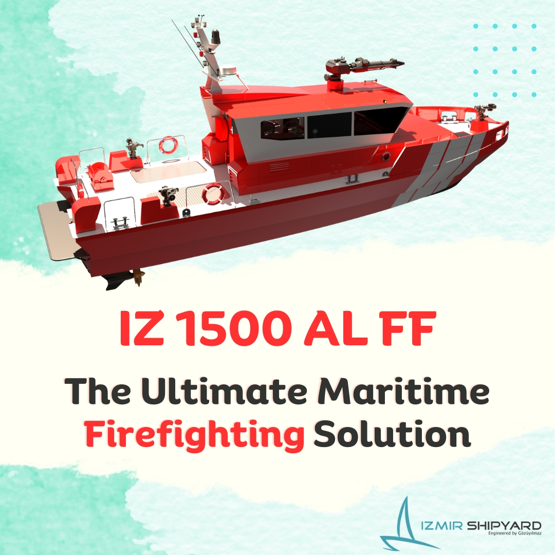 izmir_shipyard's tweet photo. 🚨🔥🚤 Introducing #IZ1500ALFF: Ultimate Maritime Firefighting Solution!

Partnered with @volkanitfaiye , features: 🔵High freeboard &amp; low aft platform 🔵Top firefighting gear 🔵Agile in tight spots 🔵Ergonomic design 🔵 Advanced nav &amp; comms

Revolutionize #MaritimeSafety ! https://t.co/4o4oXnOiG7