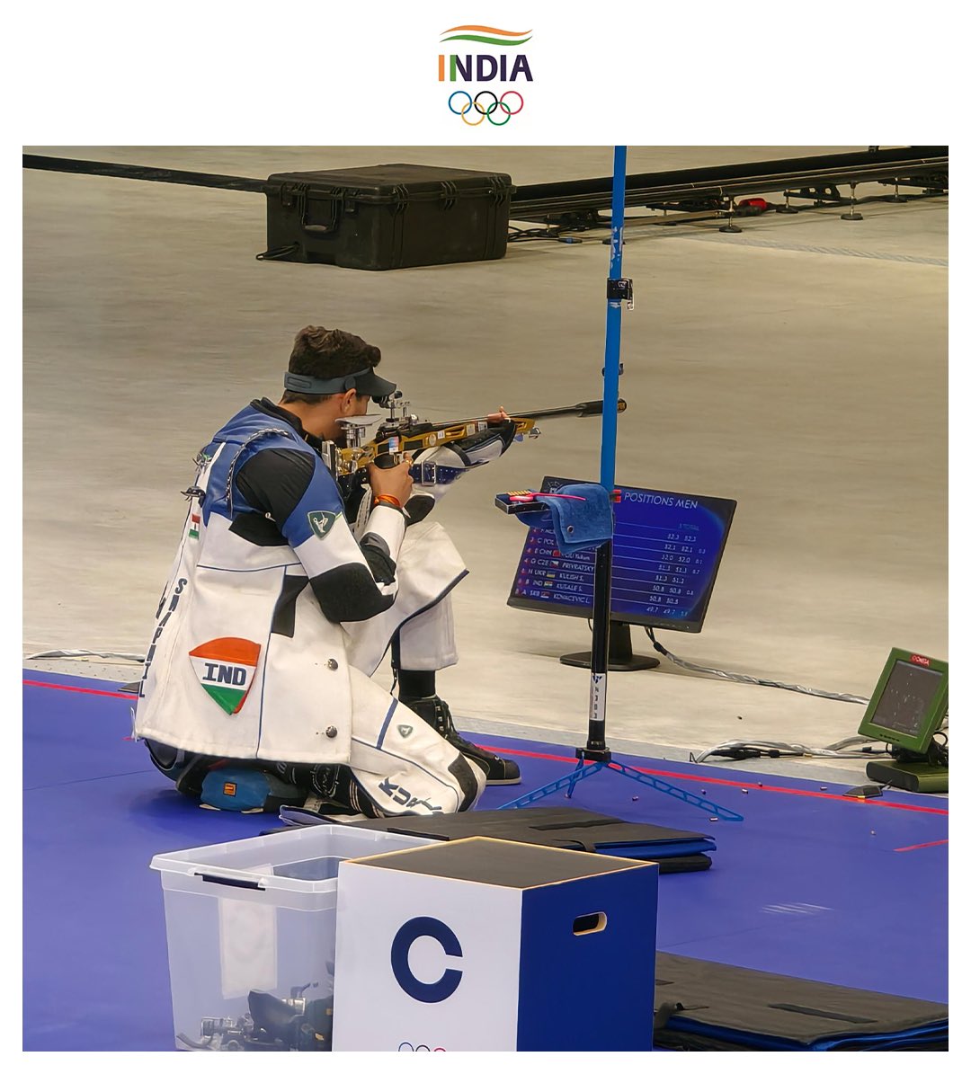 WeAreTeamIndia's tweet photo. OLYMPIC BRONZE MEDALIST SWAPNIL KUSALE. What an incredible performance. Consistent from start to end bringing us our 3rd Bronze Medal in shooting and at @paris2024. 

#JeetKaJashn #Cheer4Bharat #IndiaAtParis24 https://t.co/57B0bYCyRb