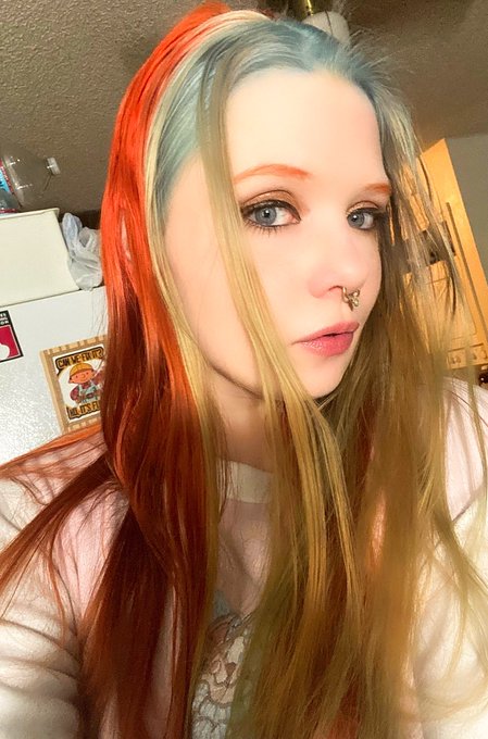 I dyed my hair blue and gave myself bangs. 😂 what do you think? It&rsquo;s my favorite hairstyle so far. Can&rsquo;t