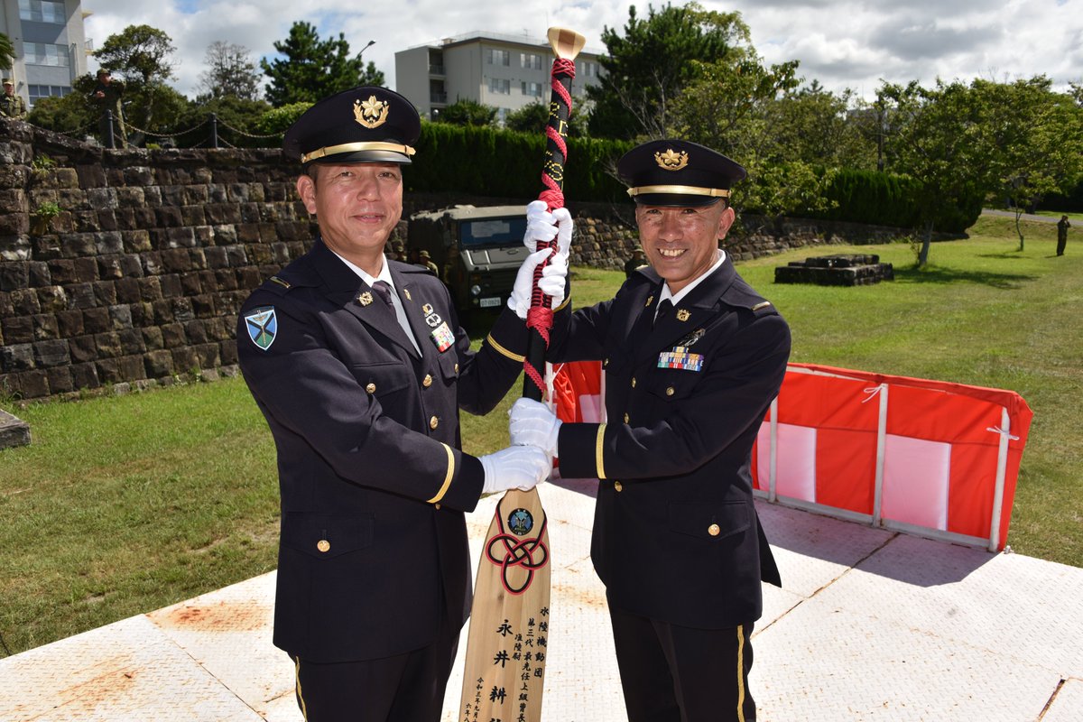 最先任上級曹長交代式】 ＃水陸機動団 第3代最先任上級曹長 永井准尉