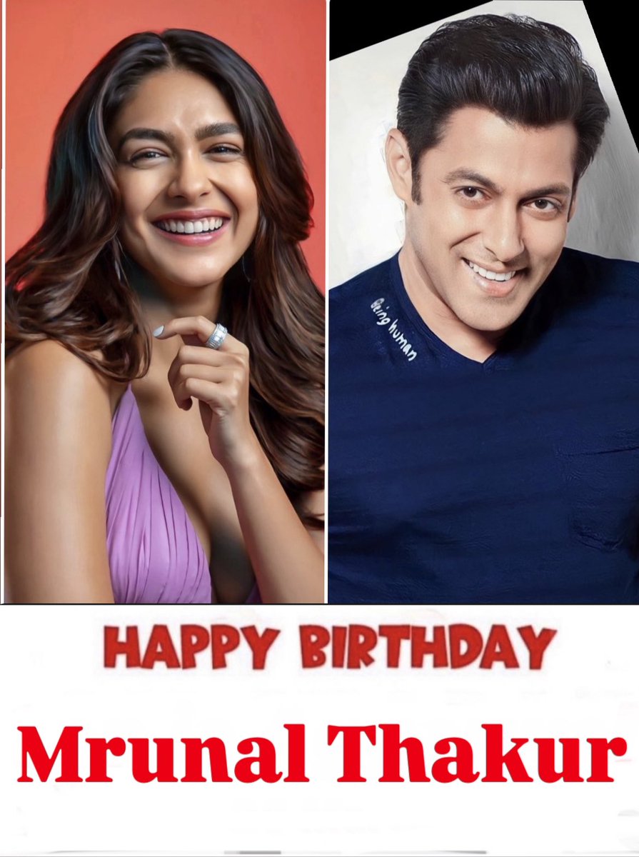 BeingSKFan_Club's tweet photo. Wishing a very Happy  birthday to our Bollywood princess @BeingMrunThakur Madam Stay Blessed with Happiness forever ❤️🍰🎉

#HappyBirthdayMrunalThakur @mrunal0801 @TeamMrunal_  🍫@Mrunal_ThakurF @BeingSalmanKhan 🎁💐🎂💫💥��� https://t.co/wnbHwGmnak