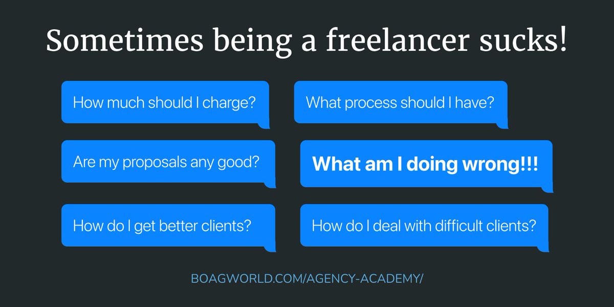 boagworld's tweet photo. Well I might not get rich from running the Agency Academy, but it is proving incredible educational and inspiring. I am supposed to be the coach and I have already learned so much. Best thing I have started in a long-time.

https://t.co/nlotRYwylg 

#agencylife #freelancing https://t.co/l7zTIi7exW