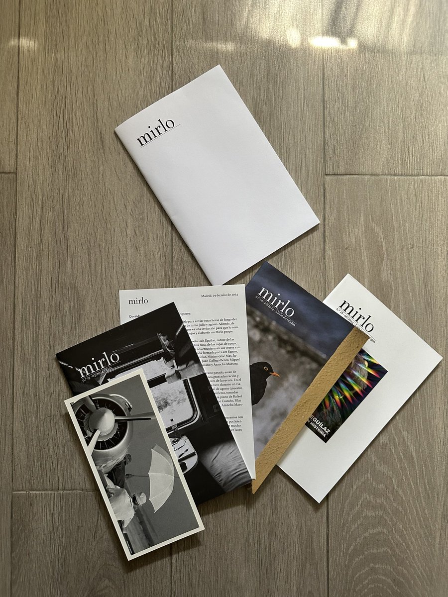 Que gusto recibir cada mes esta maravilla <a href="/revista_mirlo/">revistamirlo</a> <a href="/OscarEsquiviasG/">Óscar Esquivias</a>