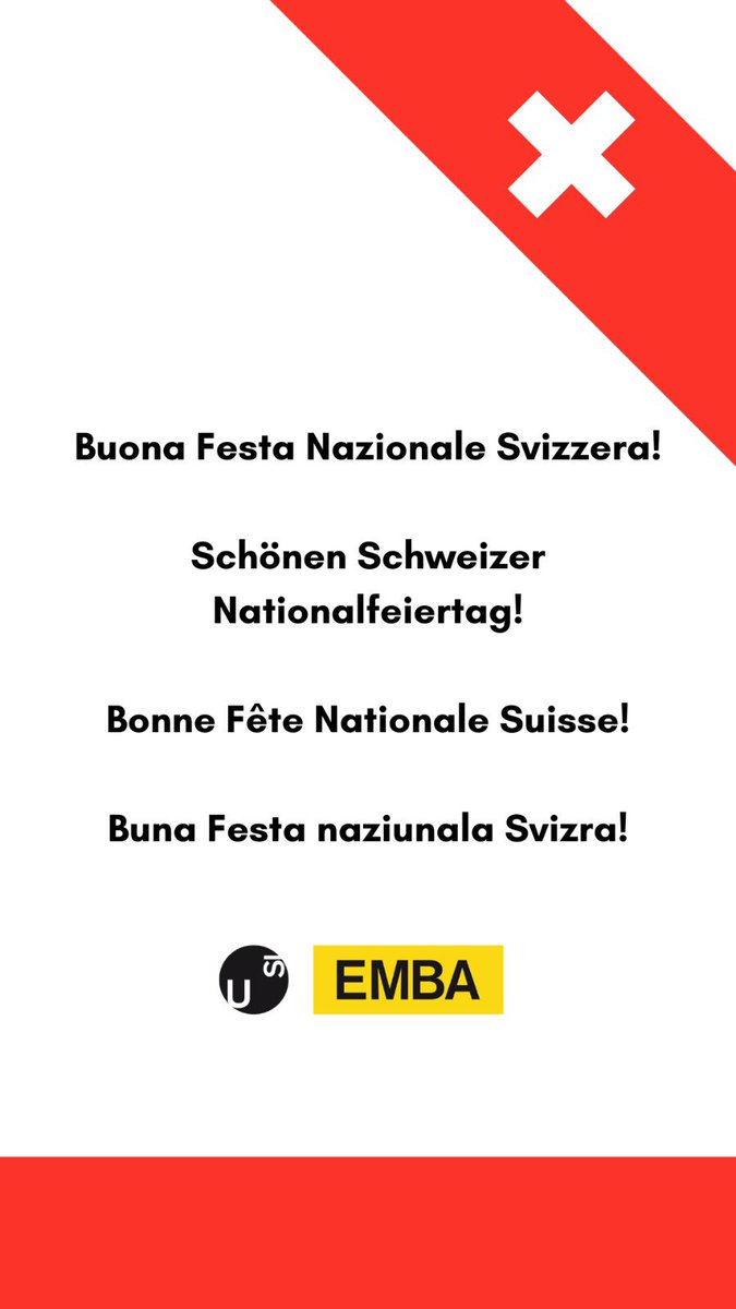 Happy Swiss National Day!!! #🇨🇭 <a href="/USI_university/">USI University</a>  <a href="/USI_en/">USI University</a>