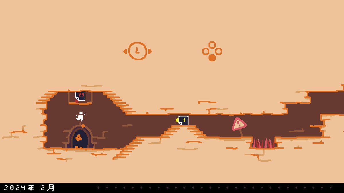 _wairu_'s tweet image. #LeapYear クリア！面白かったー！！実績も全部解除したぞ！
高いところから落ちると死ぬけど自身のジャンプが高いのでジャンプするだけで死ぬアクションゲーム。スペランカーより弱い。
最初はどんなゲームなのかも何ができるのかも分からないから手探りで進めてたんだけど、(リプに続く↓)