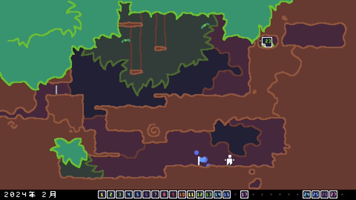 _wairu_'s tweet image. #LeapYear クリア！面白かったー！！実績も全部解除したぞ！
高いところから落ちると死ぬけど自身のジャンプが高いのでジャンプするだけで死ぬアクションゲーム。スペランカーより弱い。
最初はどんなゲームなのかも何ができるのかも分からないから手探りで進めてたんだけど、(リプに続く↓)