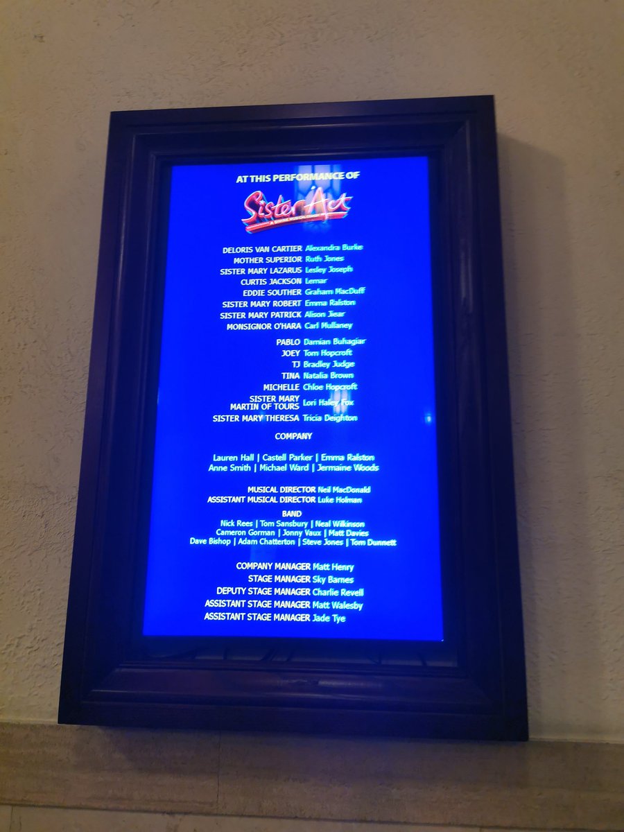 Lovely theatre trip last night with <a href="/OliviaLaydon/">Olivia Laydon</a> from Jill Green Casting to watch client <a href="/Emmaralstonuk/">Emma Ralston</a> in <a href="/sisteractsocial/">Sister Act The Musical</a> (West End) as Sister Mary Roberts. #APA