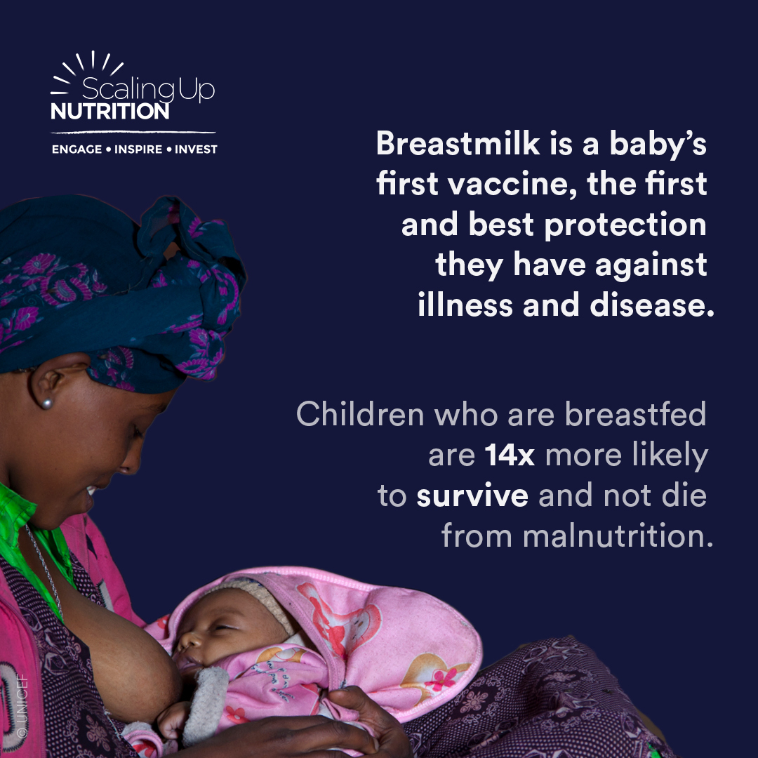Today #WorldBreastfeedingWeek kicks off.

Through universal #breastfeeding, each year we can:
🤱🏿avert the death of over 800'000 children and 20'000 mothers;
🤱🏽save US$300 billion.

#ClosingTheGap is within reach - let's #PowerTheChange.
