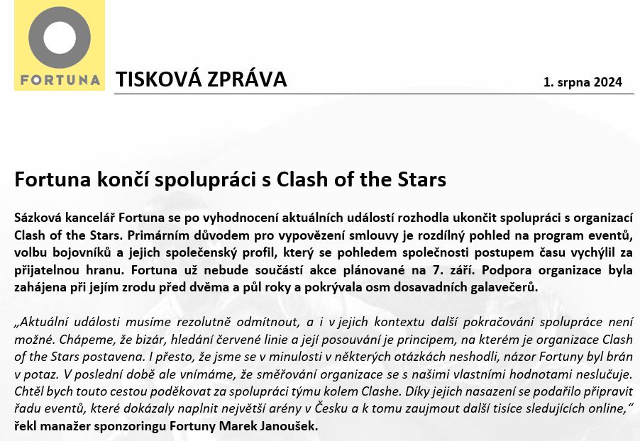 PTrbusek's tweet image. Fortuna konči s Clashem a ten příjde o miliony korun #COTS