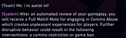 Burst_115's tweet photo. @VALORANT Are you actually kidding me ? I got muted in the middle of the match bcs I explained to a fucking dumb Reyna that he doesn't need to spam in the VC "ROTATE ROTATE" like a fuckin' retard bcs I've some autistic troubles with spamming voices ???? https://t.co/3NXaDICZWj