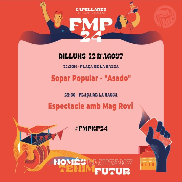 Ja podeu comprar els tiquets del Sopar Popular "Asado" al Jaç Roig o bé a la Papereria Castells! Correu que volen! 🔥🍖