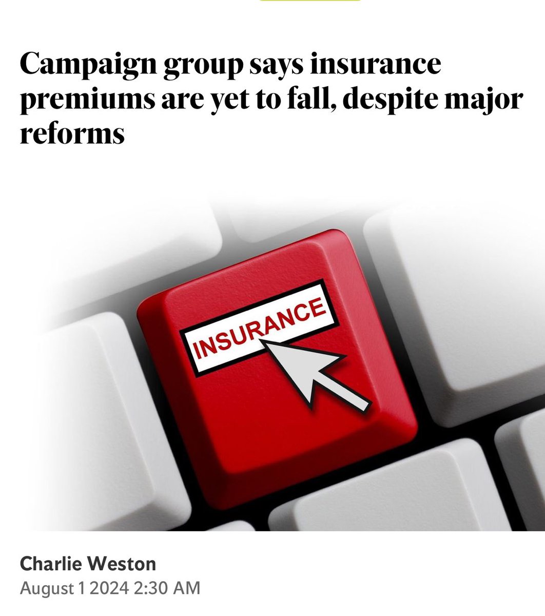 “A year after a major legal reform, insurance premiums have yet to come down for the vast majority of businesses, sporting organisations, charities and voluntary groups.”

#InsuranceReform 

independent.ie/business/perso…