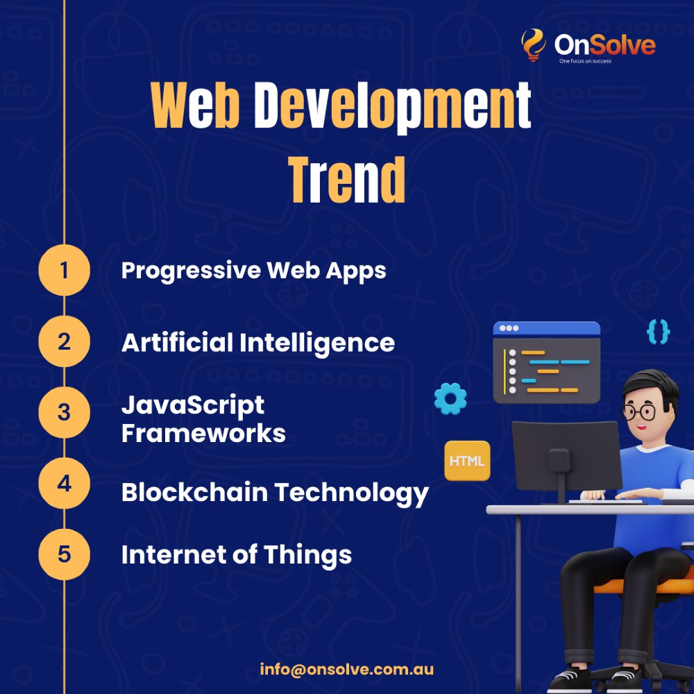 OnSolvecomau's tweet image. 🚀 Exciting Web Development Trends for 2024! 🌐
From Progressive Web Apps to the Internet of Things, these innovations are shaping the future of web development. 

#WebDevelopment #TechTrends #OnSolve #PWAs #AI #JavaScript #Blockchain #IoT #WebDesign #FutureTech #Innovation
