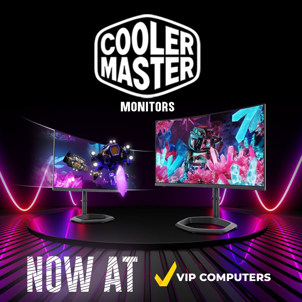 VIPComputersUK's tweet image. VIP’s monitor lineup just got cooler with the addition of high-performance @Cooler Master monitors.

Visit us online eu1.hubs.ly/H0bwrQ50 or visit eu1.hubs.ly/H0bwssh0 to learn more.

#VIPComputers #CoolerMaster #Monitors #Reseller #Distribution #DisplaySolutions