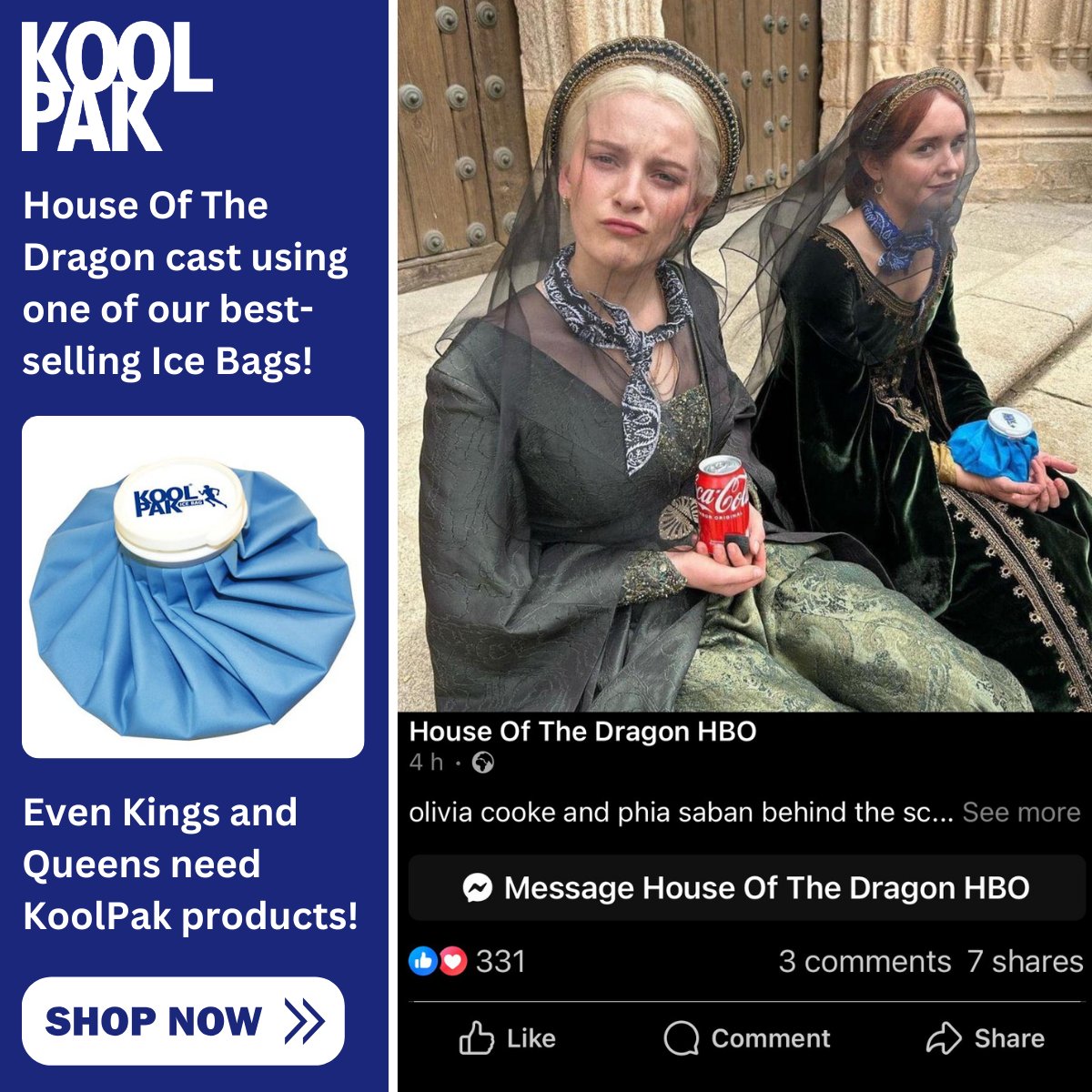 KoolpakUK's tweet photo. All that dragon fighting leaves it cuts and bruises π π₯
Some of the @HBO House of Dragon cast here using our best-selling KoolPak Ice Bag!
Click this link to Shop Now!
https://t.co/AlWLsQbKkj
#KoolPak #HouseOfTheDragon #gameofthrones #HBOMax #icebag #behindthescenes #setlife https://t.co/JiQ1qIVC5J