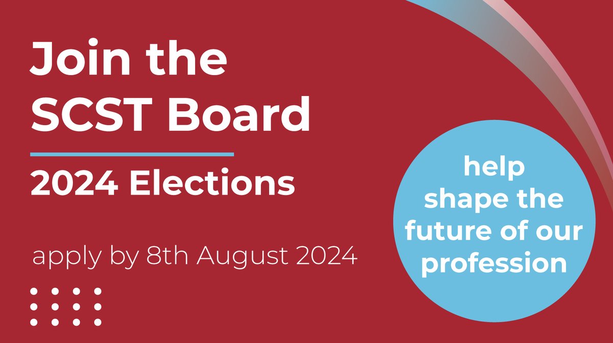 ONE WEEK LEFT TO APPLY  We're looking for passionate individuals to join our board.  This is a fantastic opportunity to help shape the future of our profession and SCST during this exciting period. 

Find out more scst.org.uk/join-the-scst-…

#SCST #CardiacScience #JoinUs