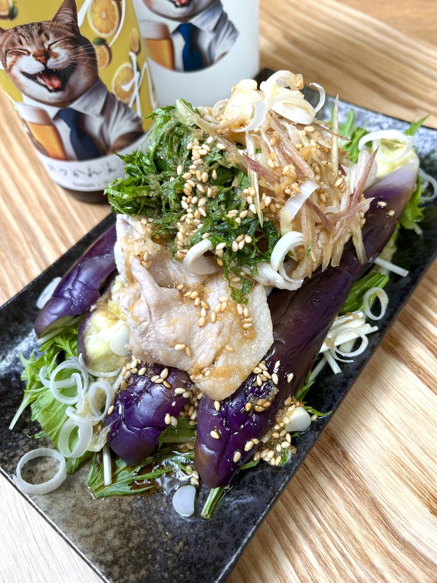 pikichidesuyo's tweet photo. 蒸しなすと豚しゃぶの夏っぽいサラダ
さっぱり食べ応え抜群！ https://t.co/cjcnDIeH8x