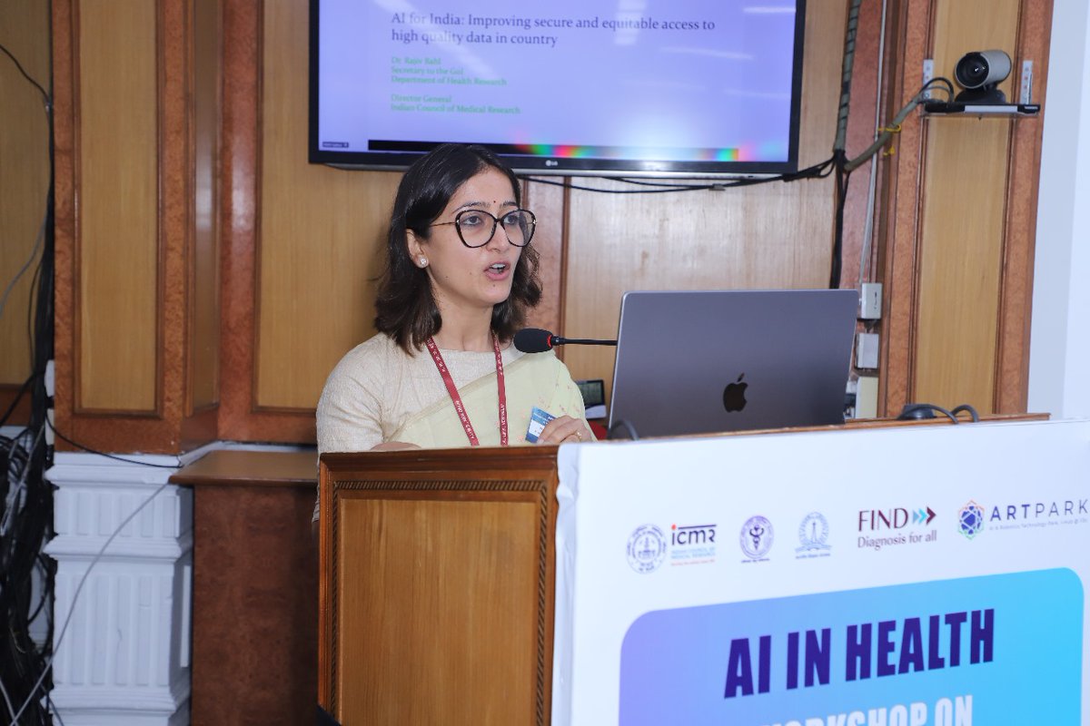 aiims_newdelhi's tweet photo. Prof. Dr M Sreenivas Director @aiims_newdelhi during ‘AI in Health: Workshop on Data, Validation and Deployment of AI-Based Solutions’ emphasized on keeping patient at the centre of the health paradigm @MoHFW_INDIA @DeptHealthRes @iiscbangalore @artparkindia @FINDdx https://t.co/0DmxOd2OmE