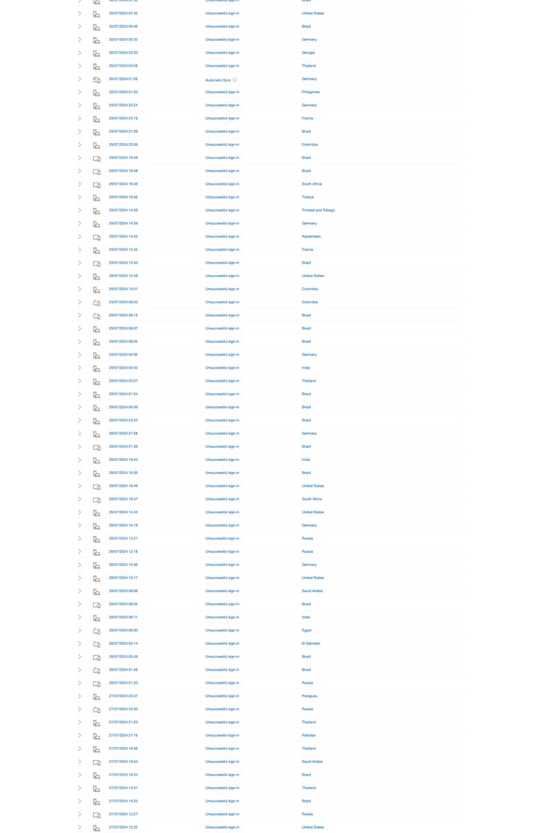 TennentCallum's tweet photo. Recently received an email warning me of an unauthorized login attempt, so I clicked the link to see all recent attempts... https://t.co/Rpi9VGFVgo