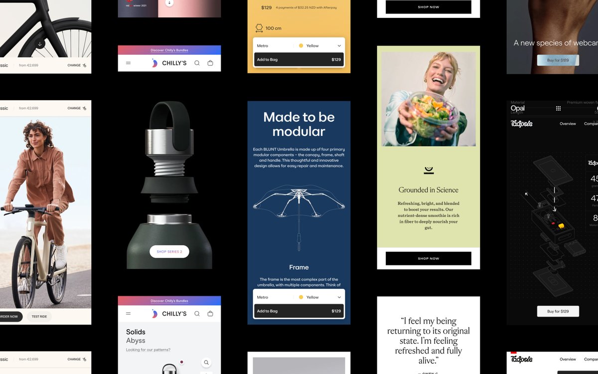 Creating memorable eCom experiences requires a perfect blend of functionality, thoughtful design, and rich content. 

Here are our top picks for engaging, content-rich eCommerce stores, including brands like <a href="/opalcamera/">Opal</a> and <a href="/Chillysbottles/">Chilly's</a>. studiorotate.com/thinking/memor…
