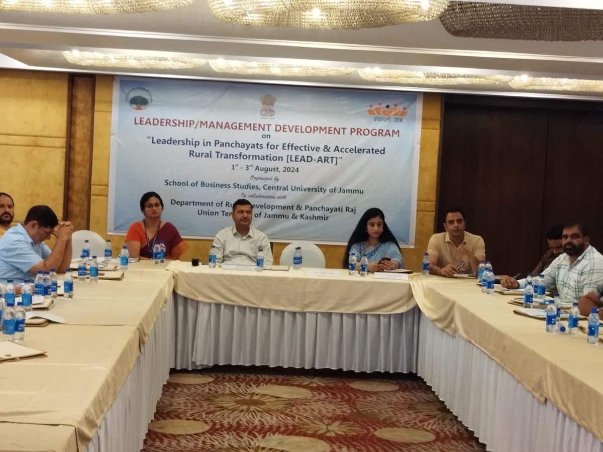 jkrddpr's tweet photo. Leadership/Management Development Program on Leadership in Panchayats for Effective &amp; Accelerated #RuralTransformation [LEAD-ART] for Elected representatives &amp; the officers/functionaries of panchayats,organized by the Dept.of #RuralDevelopment &amp; #PanchayatiRaj and School of….. https://t.co/6lAfBcsdUw