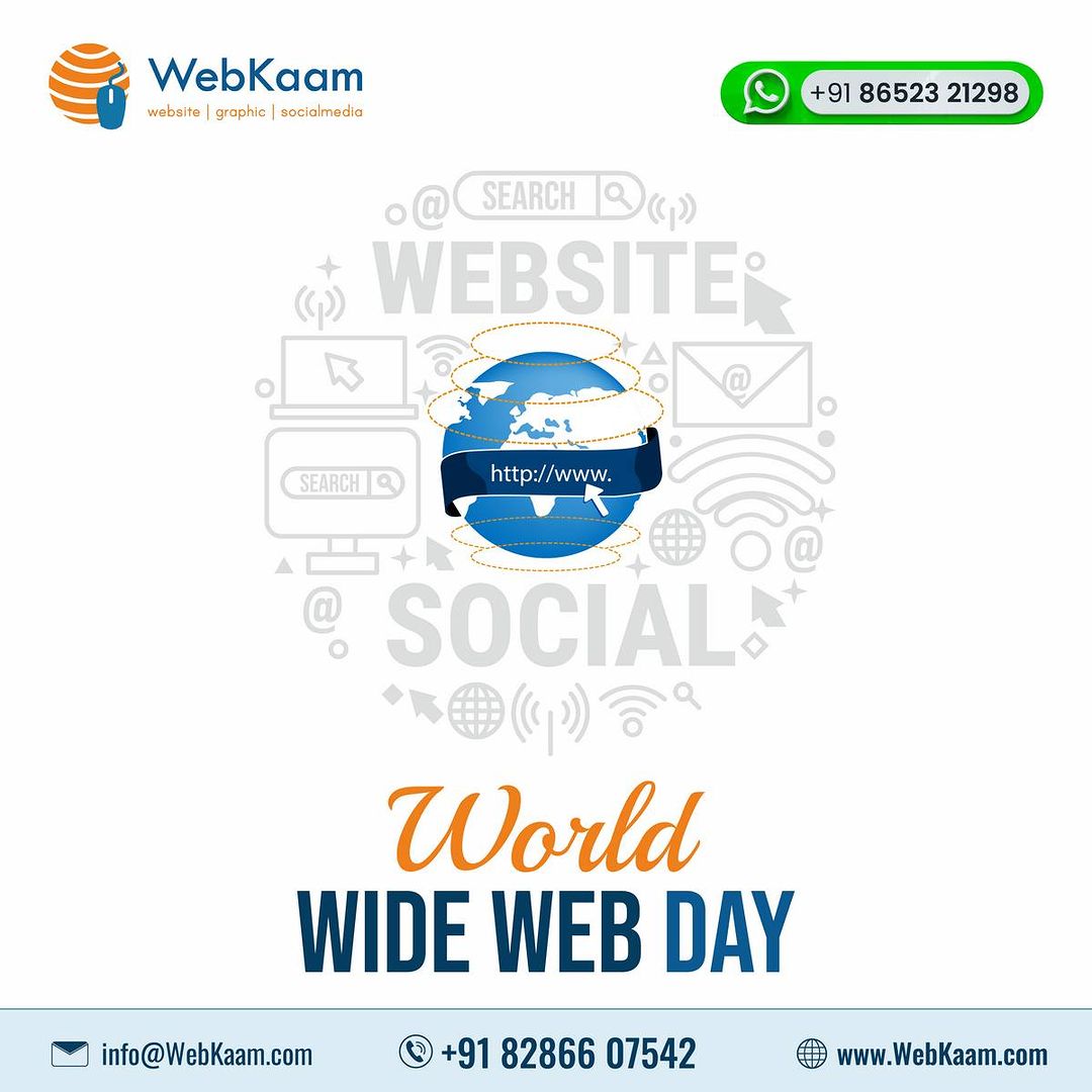 WebKaam's tweet photo. Celebrating the innovation that connects us all. ✨
Empowering connections and endless possibilities. 🤝
Happy World Wide Web Day!
.
.
.
Call: +91-8286607542
Website: https://t.co/1p0dyrPi0r
#WebKaam #www #webday #internet https://t.co/UkJTVqLEqB