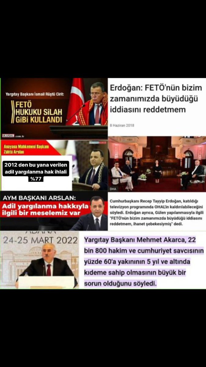 ÖnceAF SonraReform

Adil Yargılanma Hak İhlali %77✔️
 Fetö Kararları✔️
Tecrübesiz Hakimlerin Hatalı Kararları✔️
 Pandemi İzinlerinde Eşitsizlik✔️
Cezaevi Şartları✔️
Sebeplerin Her Biri Tek Başına AF İçin Yeterliyken
Türkiye Yüzyılı'na Af yakışır
,,,,