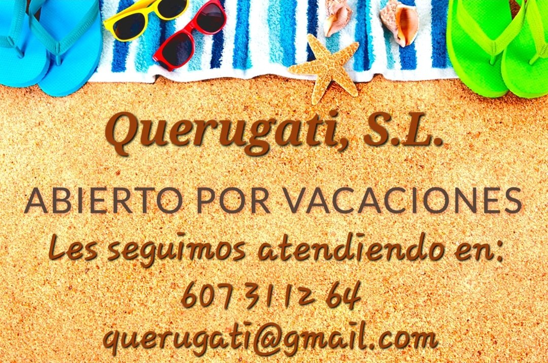 querugati's tweet image. Con el mes de Agosto y las vacaciones de Verano 🏖🌞 mis representadas cerrarán unos días y yo pararé los viajes y visitas 📴 pero permaneceré operativo durante todo el mes de Agosto con mi teléfono📱 y mail 📧 a su disposición.

Feliz Verano 🏖 y a cargar pilas🔋!!!