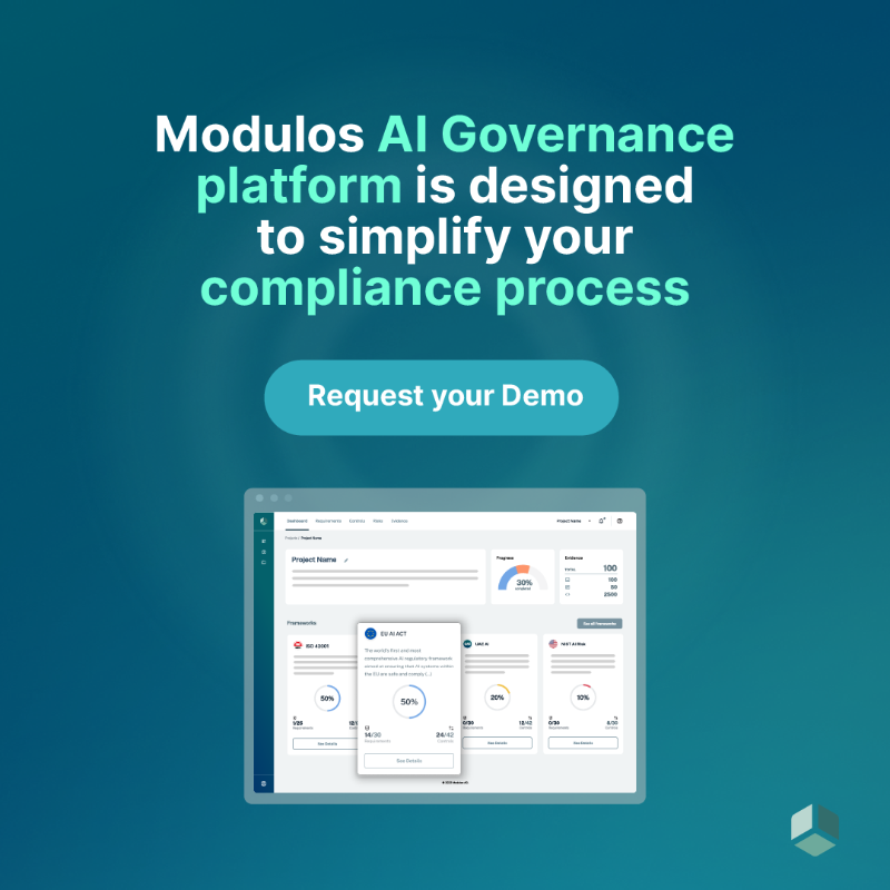 Modulos_ai's tweet photo. The #EUAIAct is now in force! Is your company prepared? Our latest post outlines the first essential steps. The Modulos AI Governance platform can help streamline your compliance journey. Request your demo today! https://t.co/E1jN8KpcKX

#aigovernance #airegulations #aicompliance