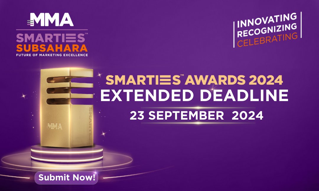 SMARTIES SSA EXTENDED DEADLINE! 23 SEPTEMBER

 The submission deadline for SMARTIES SSA 2024 has been extended to 23 September. Take advantage of this extended deadline to refine your submissions. 
 
Submit your entry: lnkd.in/gmikXukH
 
Contact: smartiessa@mmaglobal.com