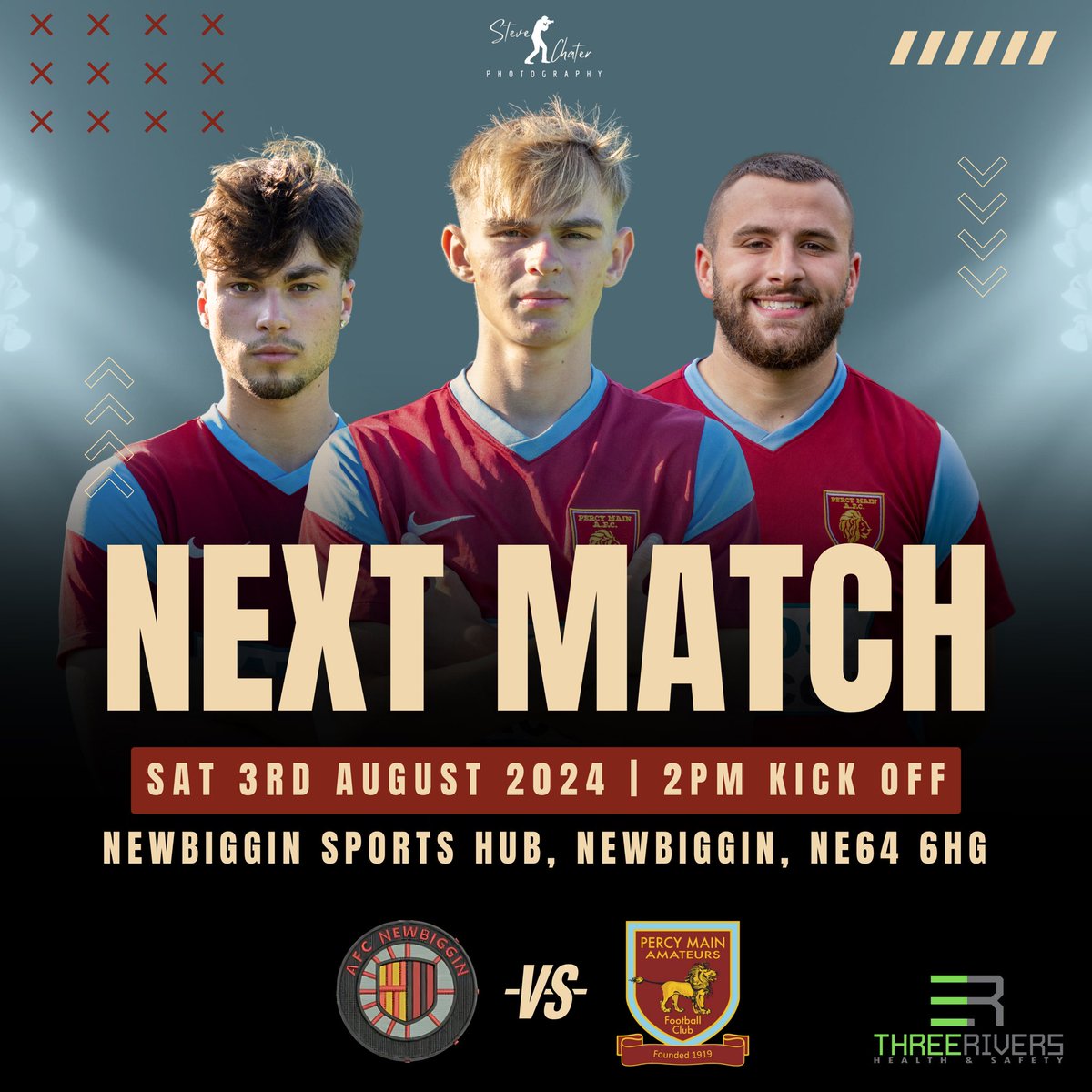 Percy Main AFC (@percymainafc) on Twitter photo After a massive transition period over the off season the season is now upon us.
We travel to <a href="/AFCNewbiggin/">AFC Newbiggin</a> for the <a href="/nfalliance1890/">Northern Football Alliance</a> season opener which is always a tough place to go.
Entry is ยฃ3/ยฃ1 and matchday programmes available at ยฃ1 also. After a massive transition period over the off season the season is now upon us.
We travel to <a href="/AFCNewbiggin/">AFC Newbiggin</a> for the <a href="/nfalliance1890/">Northern Football Alliance</a> season opener which is always a tough place to go.
Entry is ยฃ3/ยฃ1 and matchday programmes available at ยฃ1 also.