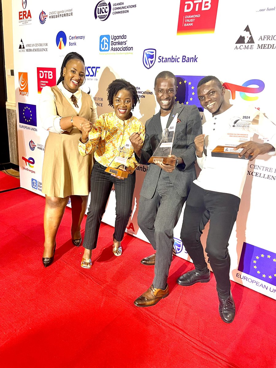 The Uganda National Journalism Awards took place again, and we won once more. The Katengeeto series, which nearly cost us our lives, won in the Urbanisation and Human Settlement category.

I was particularly proud to see my sister, Esther Oluka from the Daily Monitor, awarded the