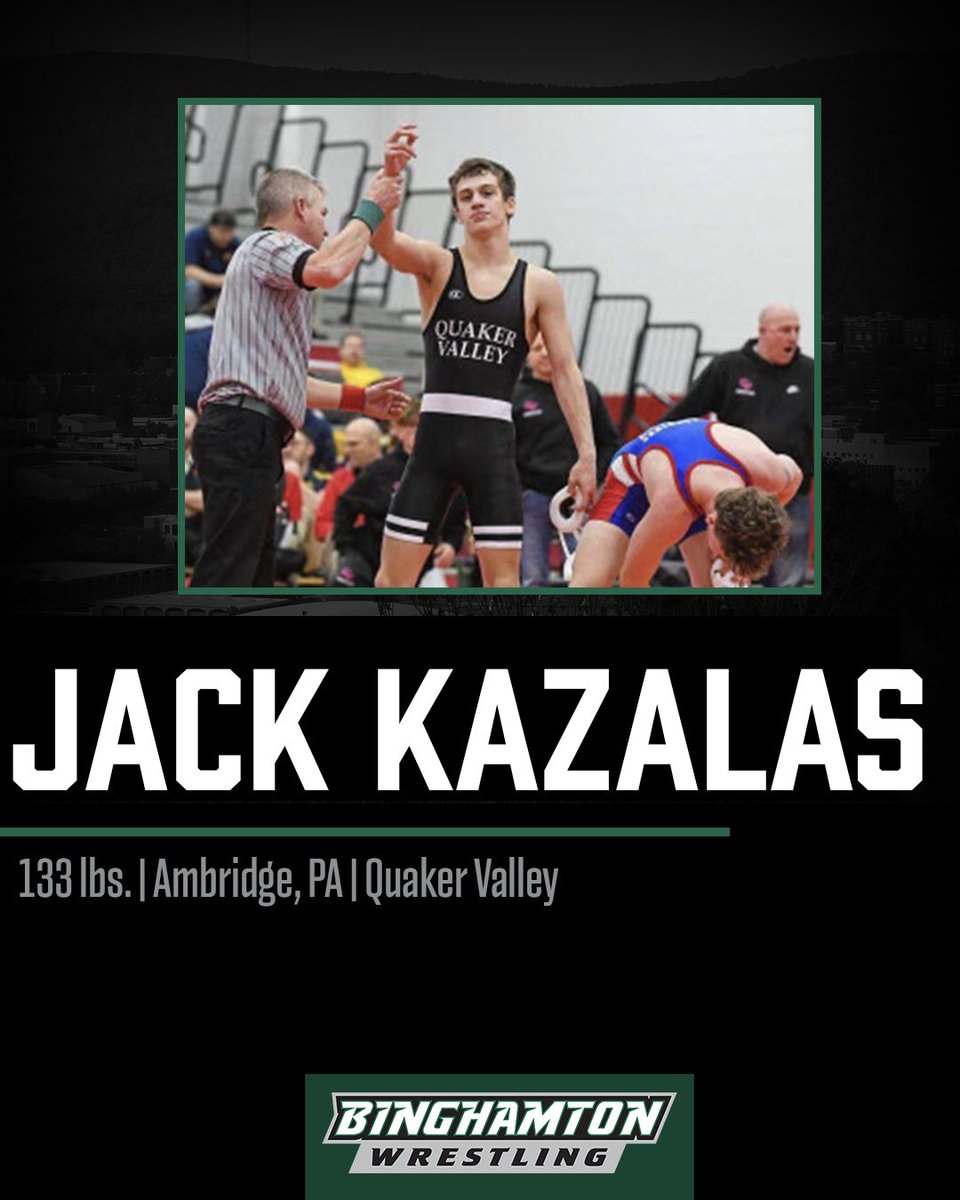 With August officially here, it's time to introduce you to the new members of our team! First up, we have <a href="/KazalasJack/">jack kazalas</a>!

- 2x <a href="/PIAASports/">PIAA</a> State Medalist
- 4x State Qualifier
- 151 career wins at Quaker Valley High School

𝗪𝗘𝗟𝗖𝗢𝗠𝗘 𝗔𝗕𝗢𝗔𝗥𝗗 𝗝𝗔𝗖𝗞!

#ONEBinghamton
