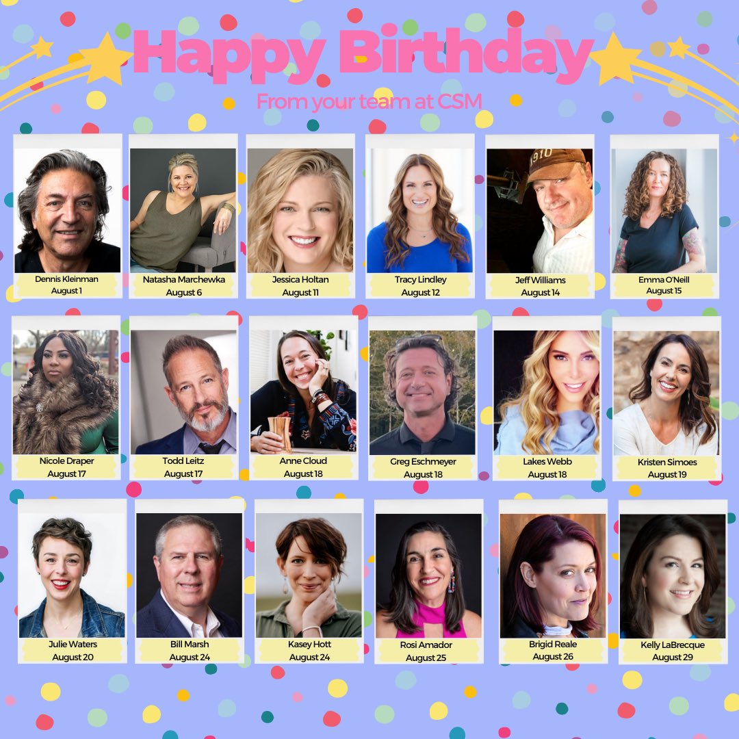 Join us in celebrating our amazing LYB talent with August birthdays! 🎉🎂

#celiasiegelmanagement #voc #vochateau #talentbirthdays #happybirthday #birthdaycelebration #celiasiegel #summer #august #augustbday