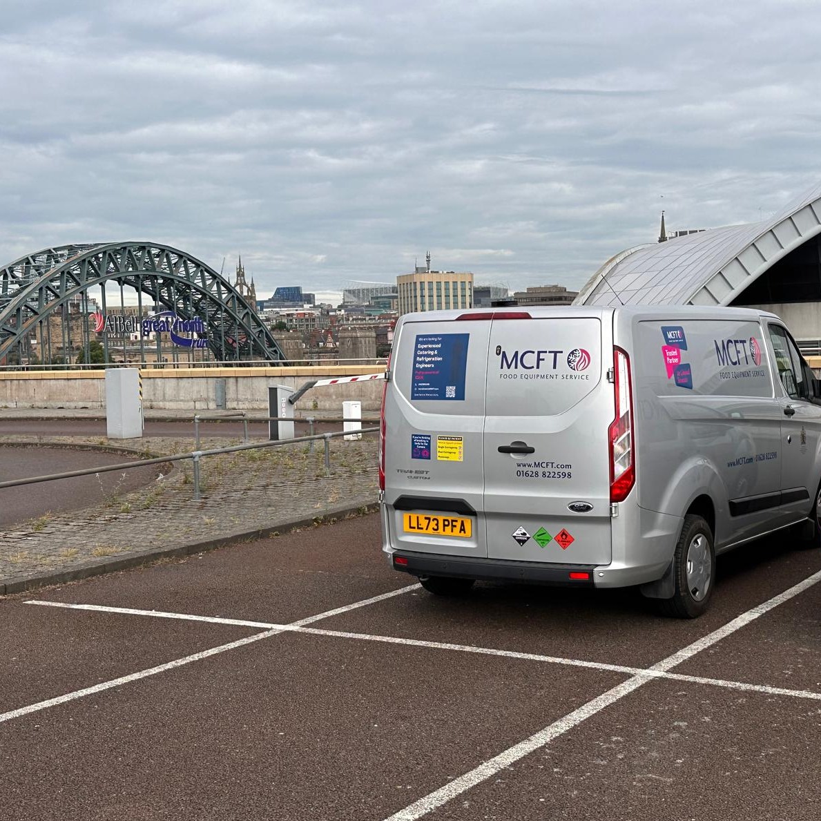 Great to see one of our #MCFT vans infront of the #TyneBridge after a recent #PPM visit, photo shared by MCFT #Technician - Jamie who's based locally to support our customers in the #NorthEast. Find our more about our services and our North East team here- loom.ly/qyvBjuk