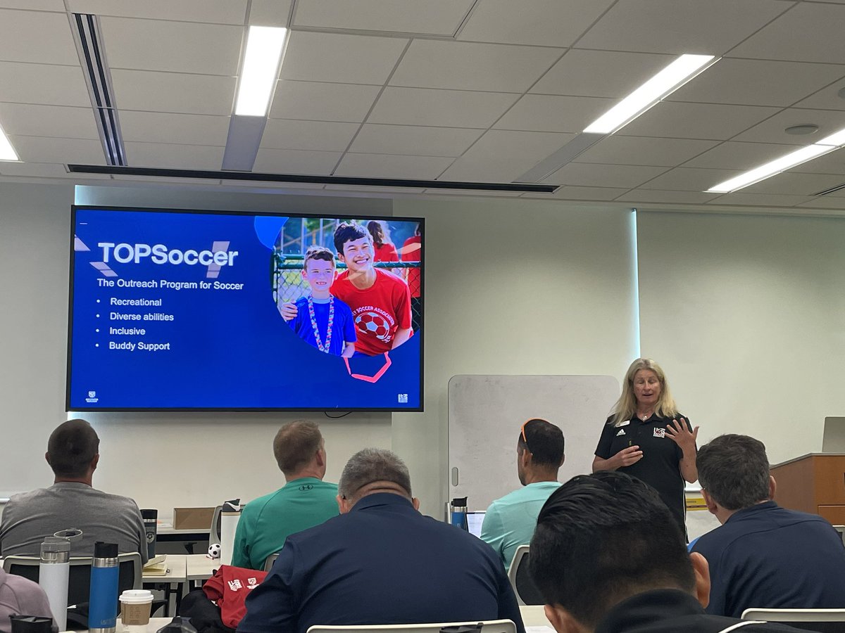At national training for facilitators of our Soccer for Success: Soccer in Schools program. Love that we have incorporated <a href="/USYouthSoccer/">US Youth Soccer</a> TOPSoccer information into our workshop! Last year we trained nearly 1400 teachers. <a href="/ussoccerfndn/">US Soccer Foundation</a> <a href="/ussoccer/">U.S. Soccer</a> ITG grant money making an impact