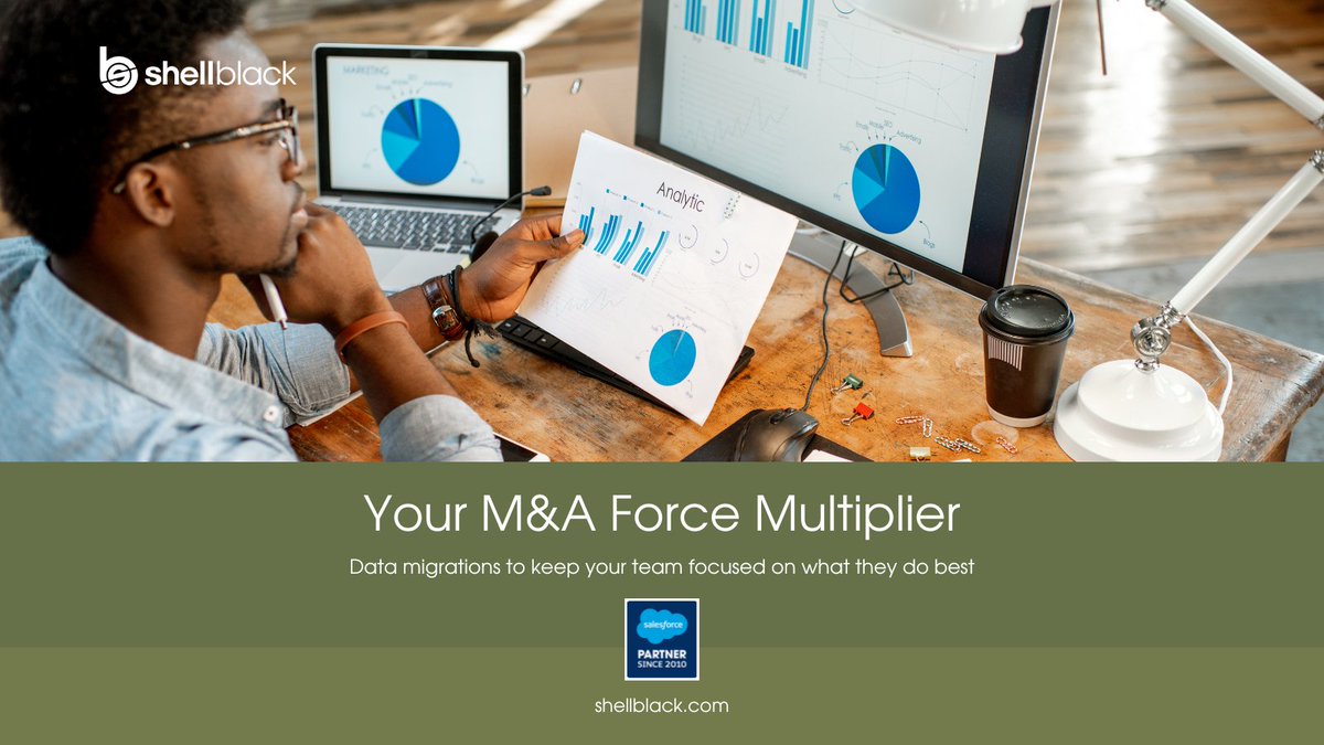 The success of your M&amp;A rollout hinges on the hard and smart work of countless players. ShellBlack works as a seamless extension of your M&amp;A transition team to take #datamigration, change management, and CRM onboarding off your punch list. shellblack.com/services/migra…

#Salesforce