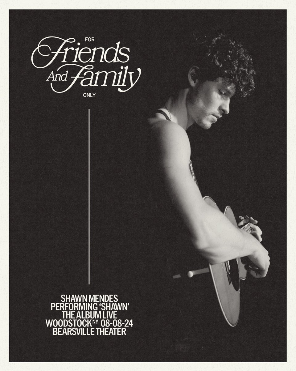 ShawnAccess's tweet photo. For Friends and Family Only, live in the places that inspired Shawn during the process of making his latest record, #Shawn. 🤍 More info at https://t.co/sVALsyifgS https://t.co/ci7DvvKapu