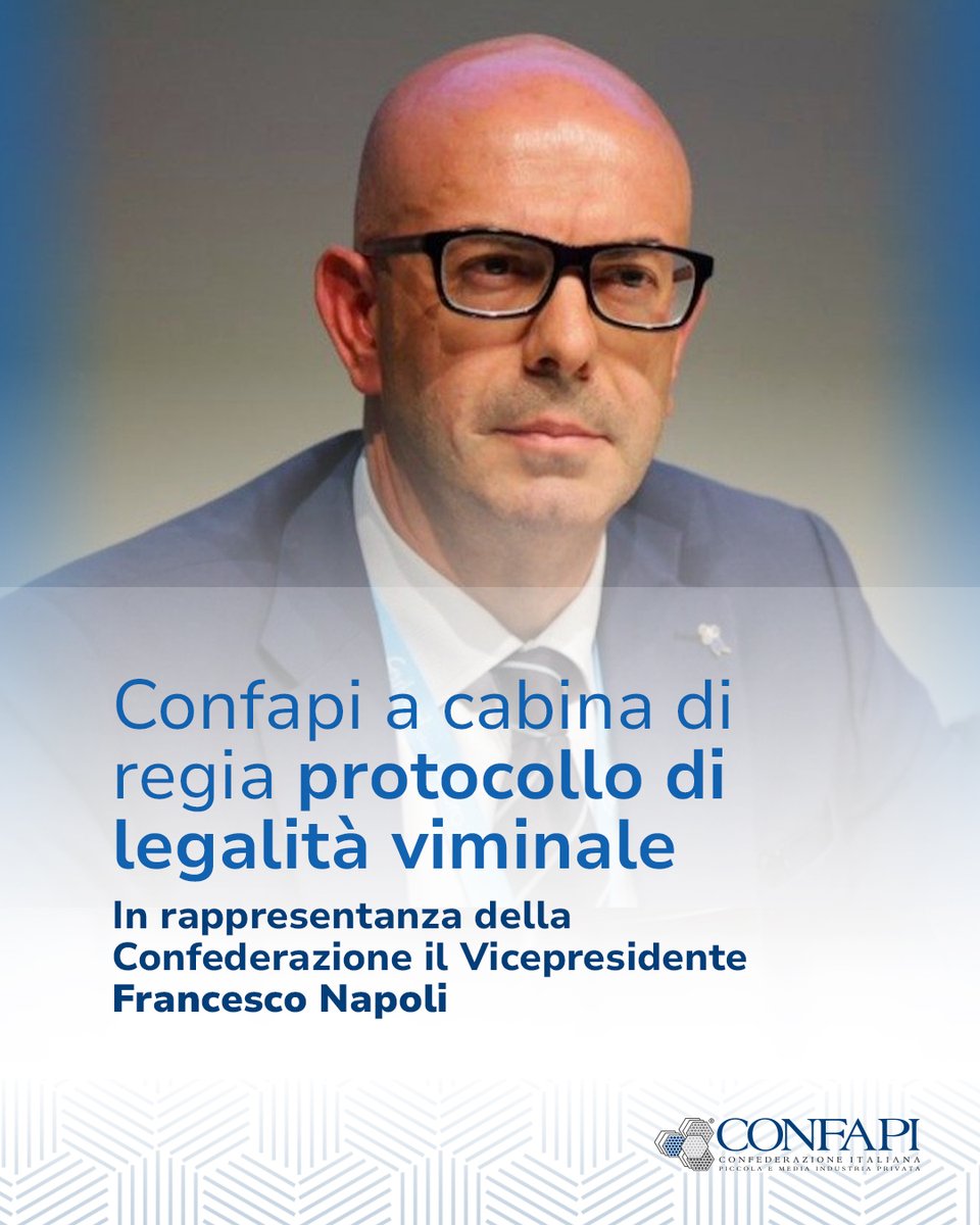Confapi (@confapi) on Twitter photo Confapi ha preso parte alla riunione della ‘Cabina di Regia del protocollo di Legalità’ presso il Viminale. In rappresentanza della Confederazione presso il Ministero è intervenuto il Vicepresidente Francesco Napoli. <a href="/frances57038146/">francesco napoli</a>
Leggi la notizia 👉 confapinews.confapi.org/news/confapi-a… Confapi ha preso parte alla riunione della ‘Cabina di Regia del protocollo di Legalità’ presso il Viminale. In rappresentanza della Confederazione presso il Ministero è intervenuto il Vicepresidente Francesco Napoli. <a href="/frances57038146/">francesco napoli</a>
Leggi la notizia 👉 confapinews.confapi.org/news/confapi-a…