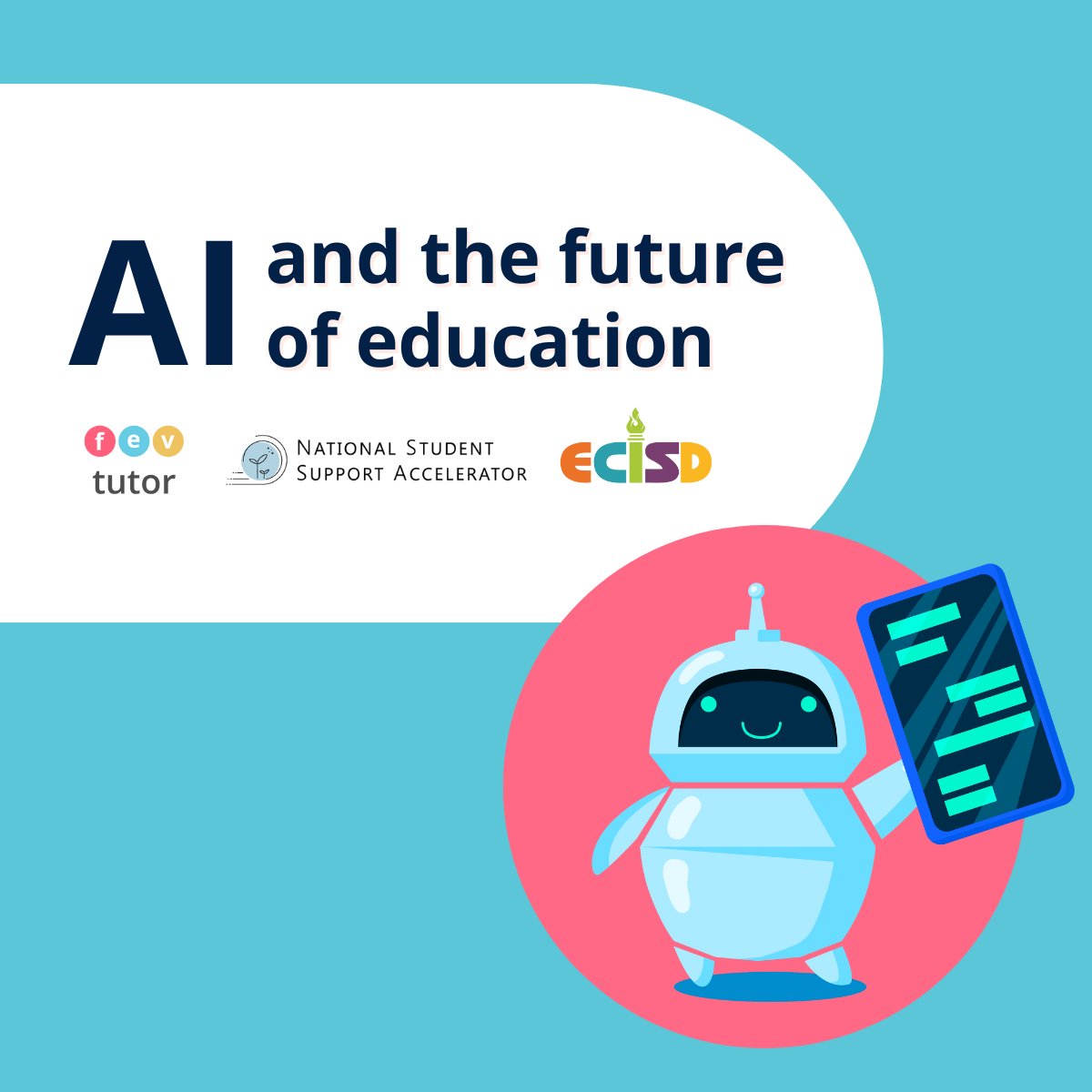 FEV Tutor (@fevtutor) on Twitter photo How will AI shape the future of education?
We're partnering with Dr. <a href="/ScottMuri/">Scott Muri</a>, <a href="/EctorCountyISD/">Ector County ISD</a>, and the <a href="/NSSAccelerator/">National Student Support Accelerator</a> on a new study examining how AI can strengthen the student-tutor experience and improve student outcomes.
Stay tuned for insights!
#AIinEducation #EdTech How will AI shape the future of education?
We're partnering with Dr. <a href="/ScottMuri/">Scott Muri</a>, <a href="/EctorCountyISD/">Ector County ISD</a>, and the <a href="/NSSAccelerator/">National Student Support Accelerator</a> on a new study examining how AI can strengthen the student-tutor experience and improve student outcomes.
Stay tuned for insights!
#AIinEducation #EdTech