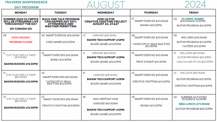 Is today really August? Or are Julying to me?😂

Here's a look at all the Aug-some things happening at the Opportunity Centre this August: