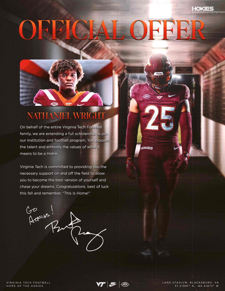 Blessed <a href="/HokiesFB/">Virginia Tech Football</a> #Hokies