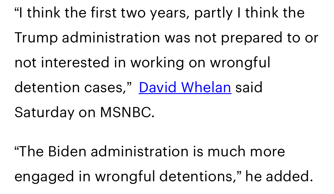 While Biden negotiates with Russia for Whelan, who was captured during the Trump administration, Donald was on the golf course and couldn’t be bothered.