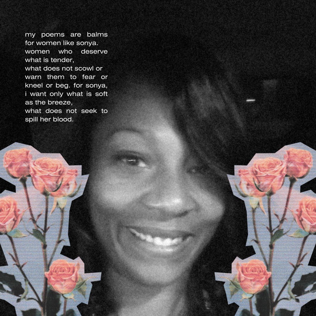 ishatheartist's tweet photo. words can’t express the joy i feel! 

this poem is the song of my heart and a balm against whatever cruelty they try and demand we bear. to the blueblack women, i love you 🌞💐 https://t.co/65Gh7sYlgk